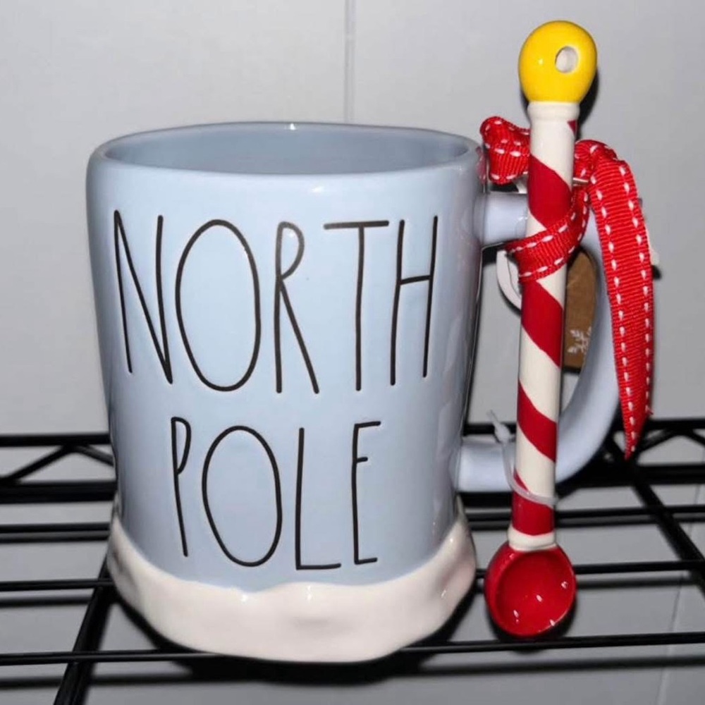 Rae Dunn North Pole Mug with Cersmic North Pole Spoon